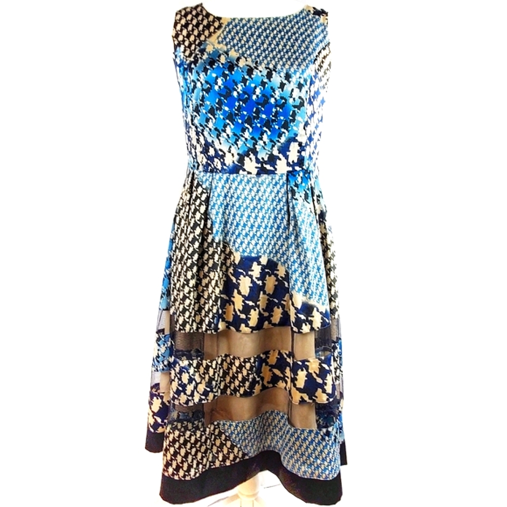 Mystree printed sleeveless dress medium NWOT